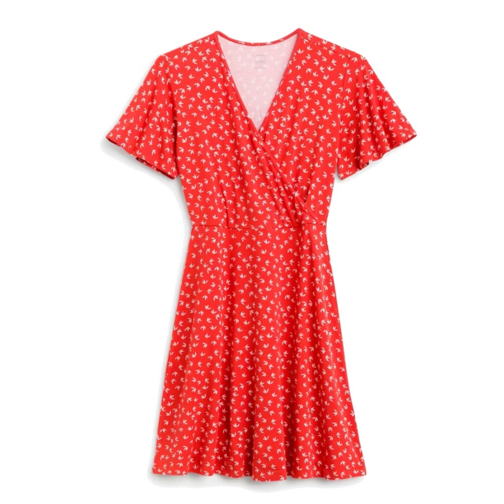 41 Hawthorn Elisse Knit Surplice Dress NWOT Red Sun Dress